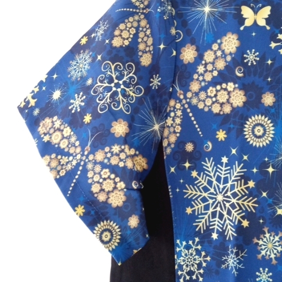 REVEL PREMIUM STRETCH SHORT SLEEVE V-NECK 2 POCKET MEDICAL SCRUB SIZE LARGE NWT - Picture 4 of 8